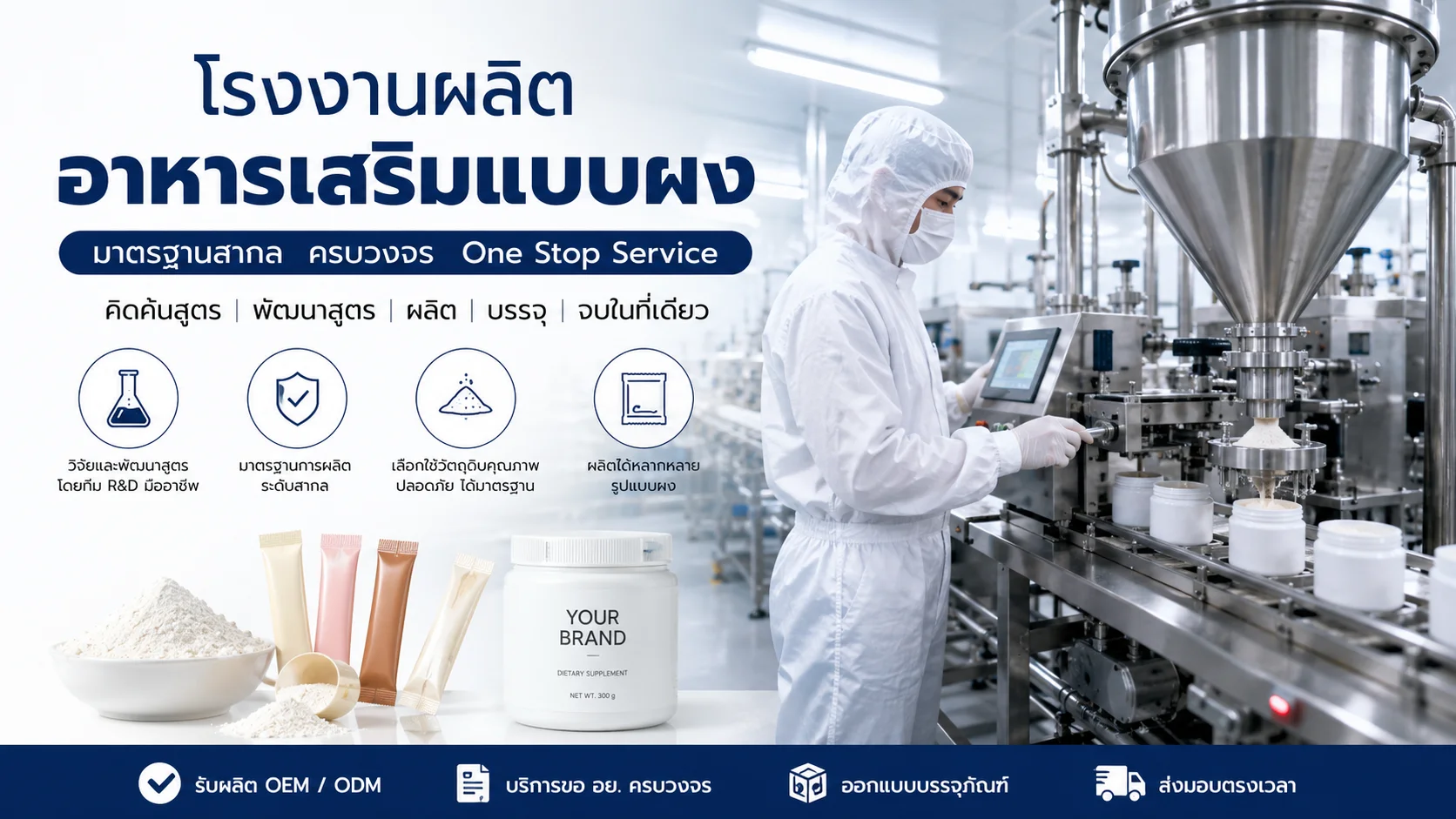 โรงงานผลิตอาหารเสริมแบบผง
