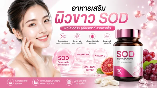 อาหารเสริมผิวขาว SOD