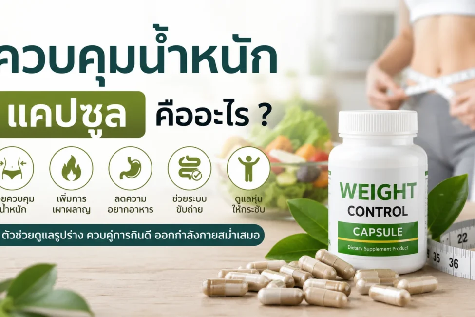 อาหารเสริม ควบคุมน้ำหนัก แบบแคปซูล