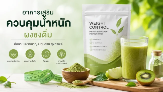 อาหารเสริม ควบคุมน้ำหนัก ผงชงดื่ม